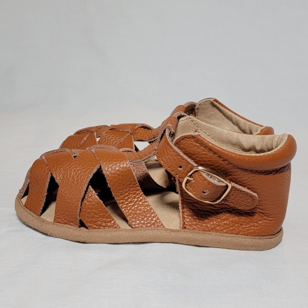Brown closed toe sandal